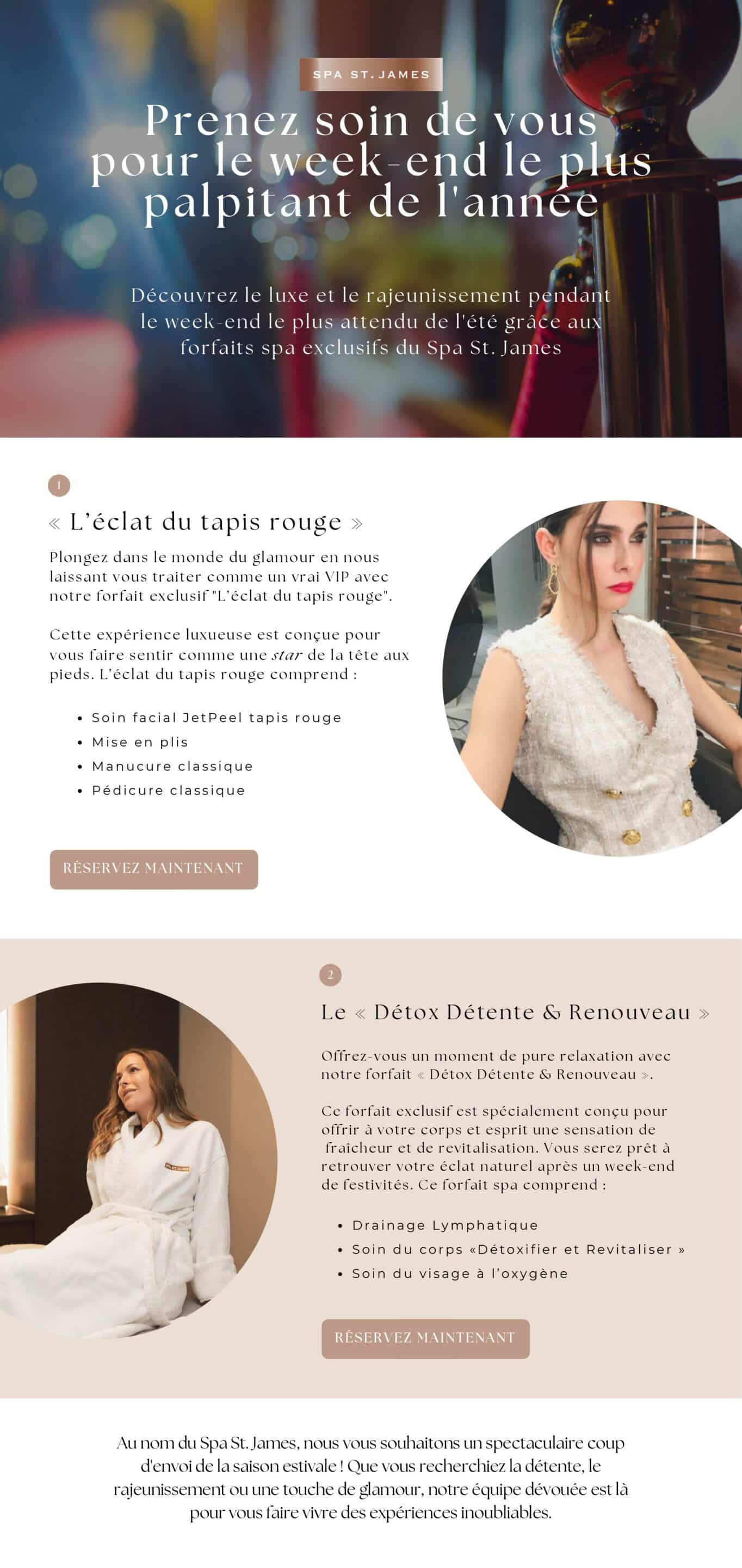Promotions, Spa St. James